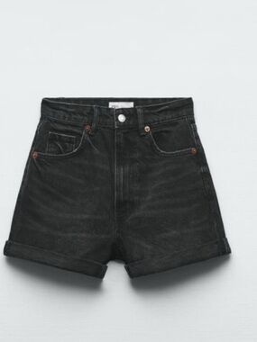 Zara High Rise Mom Shorts